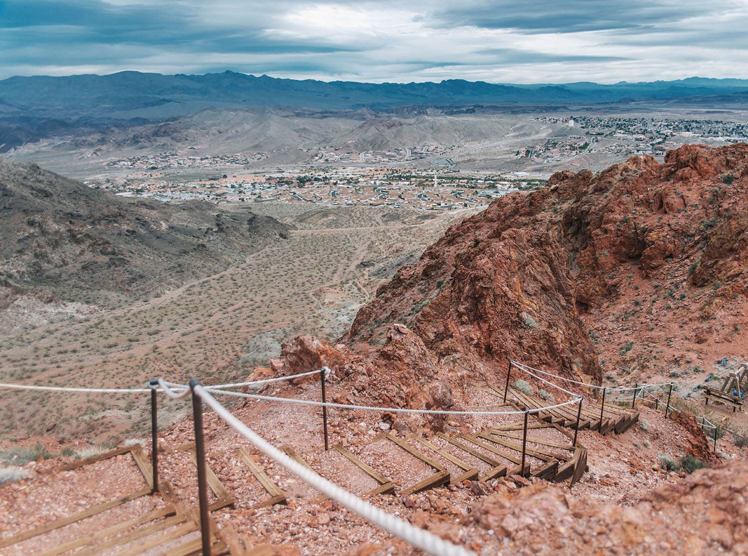 Beautiful view of Mojave Desert, Bootleg Canyon in Nevada