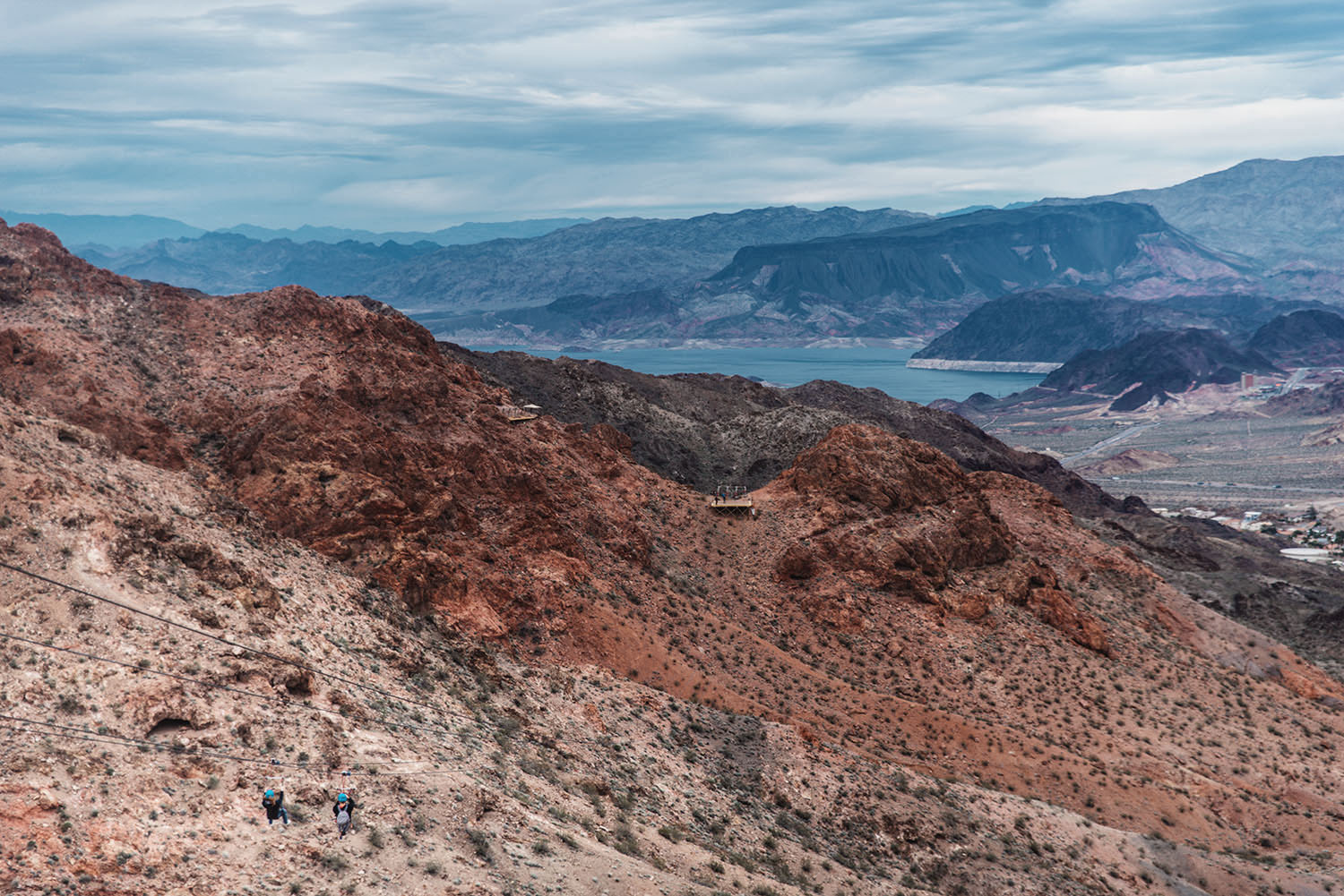 View of Bootleg Canyon and Lake Mead in Nevada