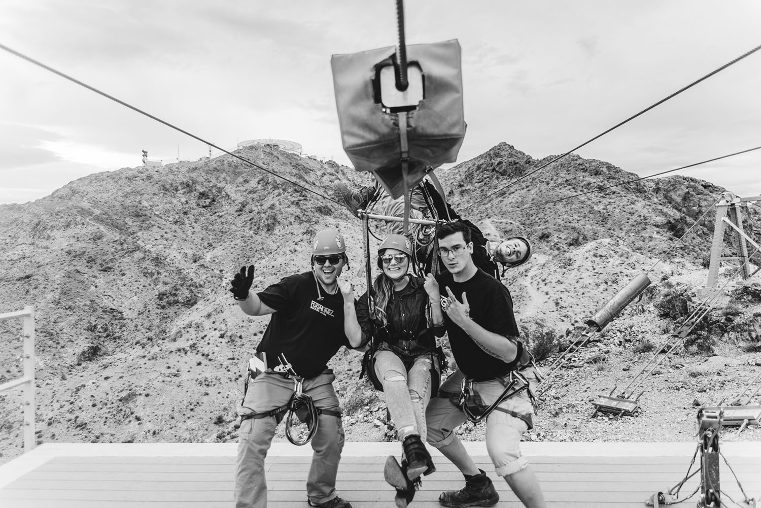 Flightlinez Tour Guides and Swedish Travel Blogger in Bootleg Canyon