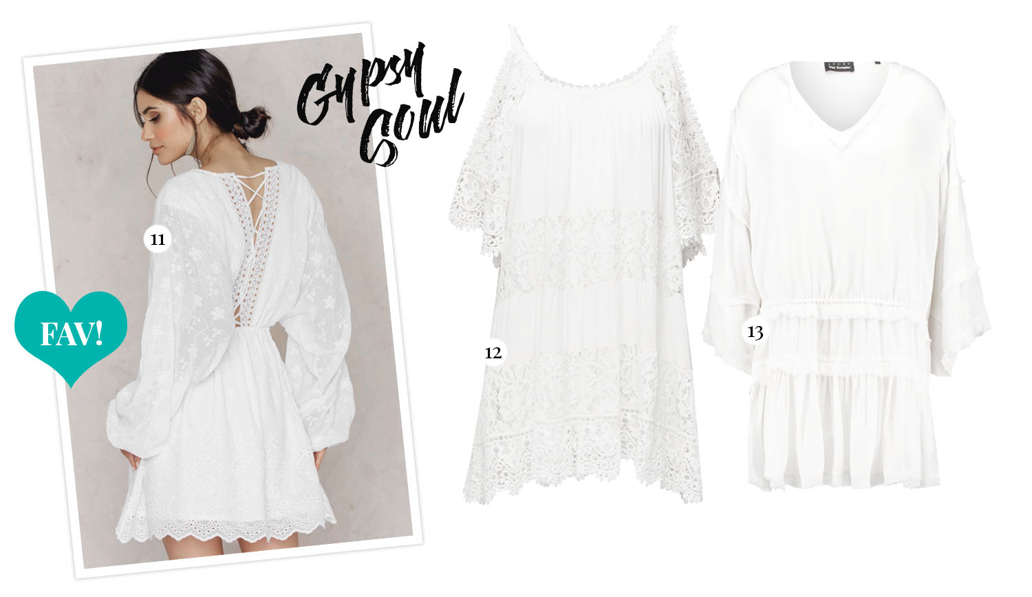 White Bohemian Dresses - Vita boho-studentklänningar 