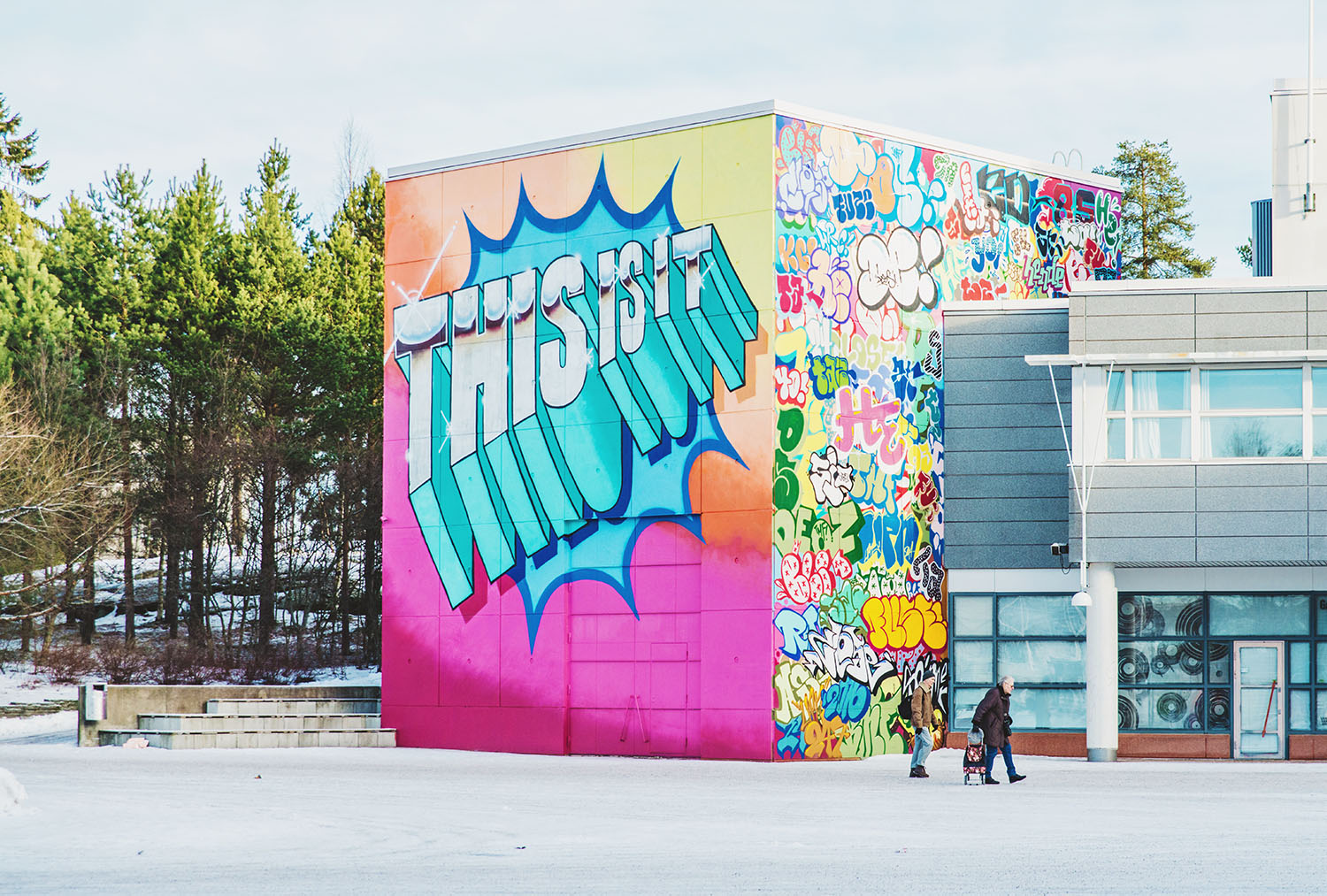 Street art at Myyrmäki railway station - Myrbacka Tågstation