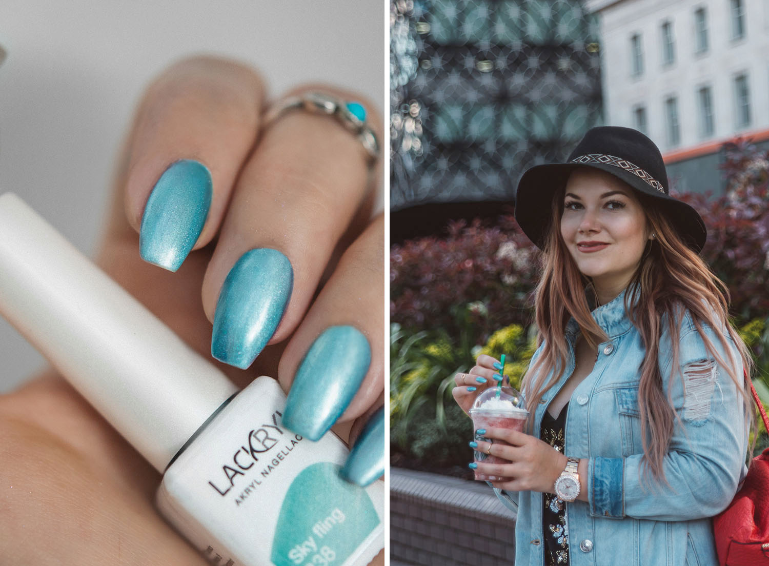 Lackryl Sky Fling Turquoise Nails