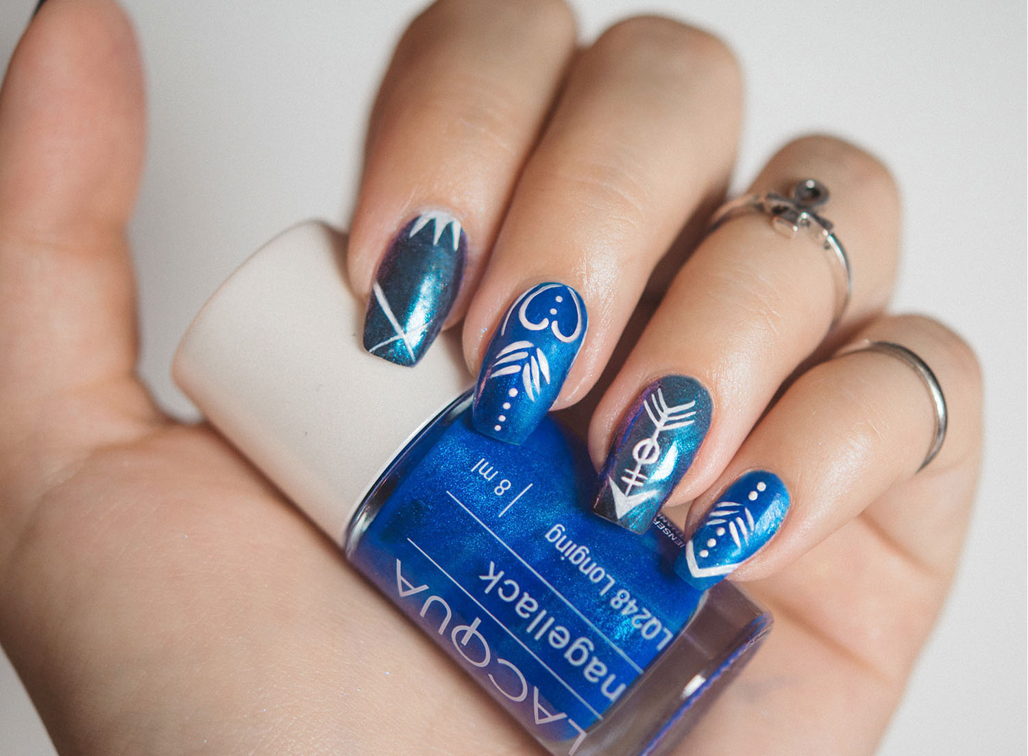 Blue Lachrome & Lacqua Longing Blue Manicure