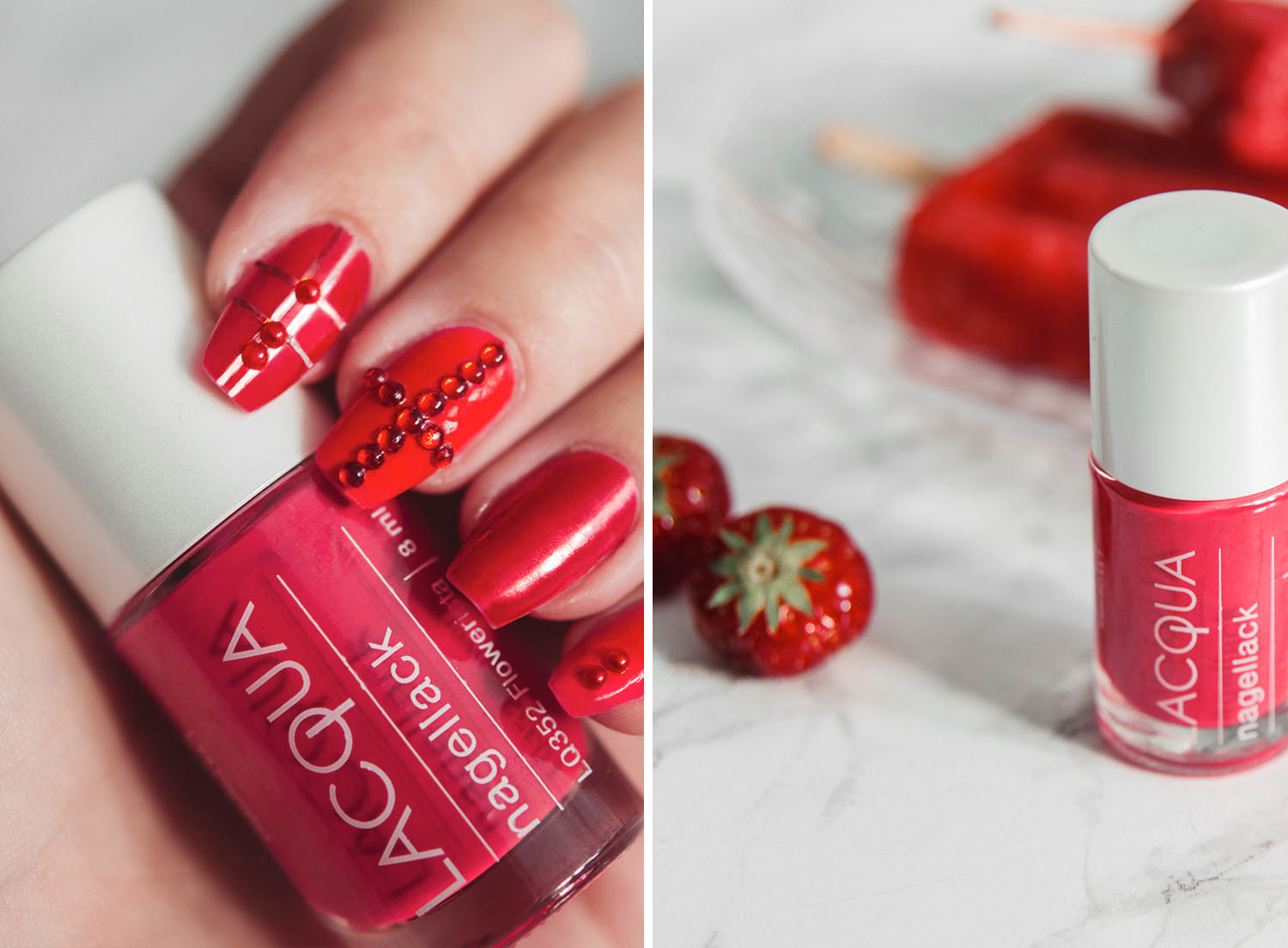 Lacqua Flowerista Red Nail Design