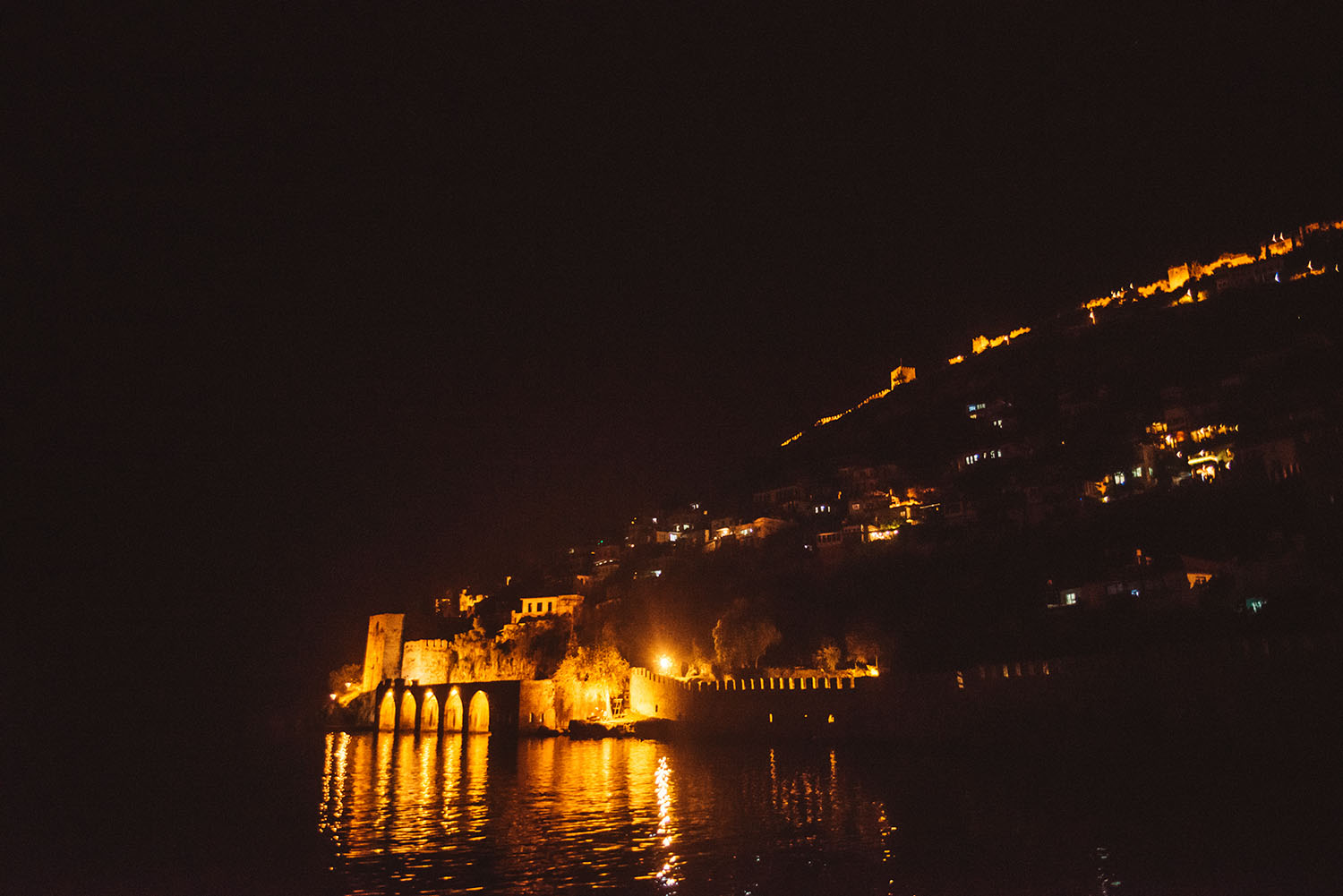 Alanya Castle (Alanya Kalesi) by night