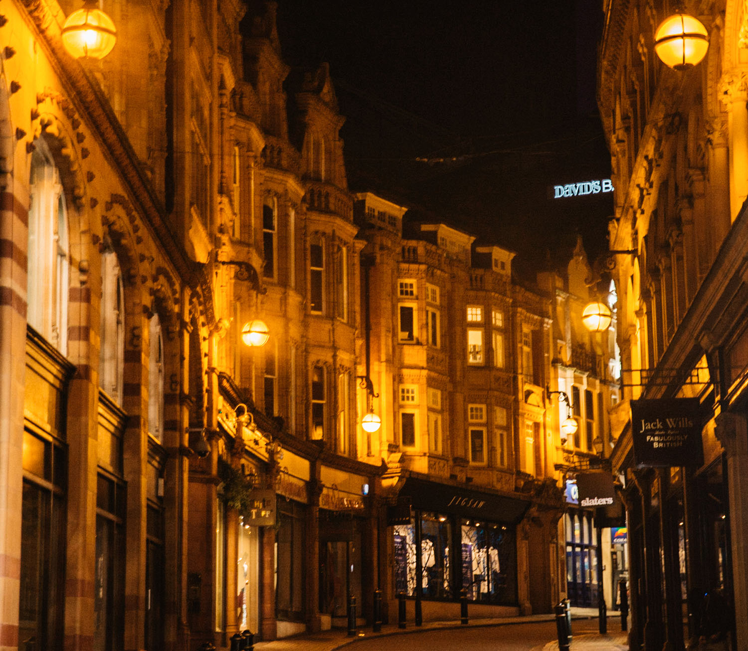 Cozy night street in Birmingham