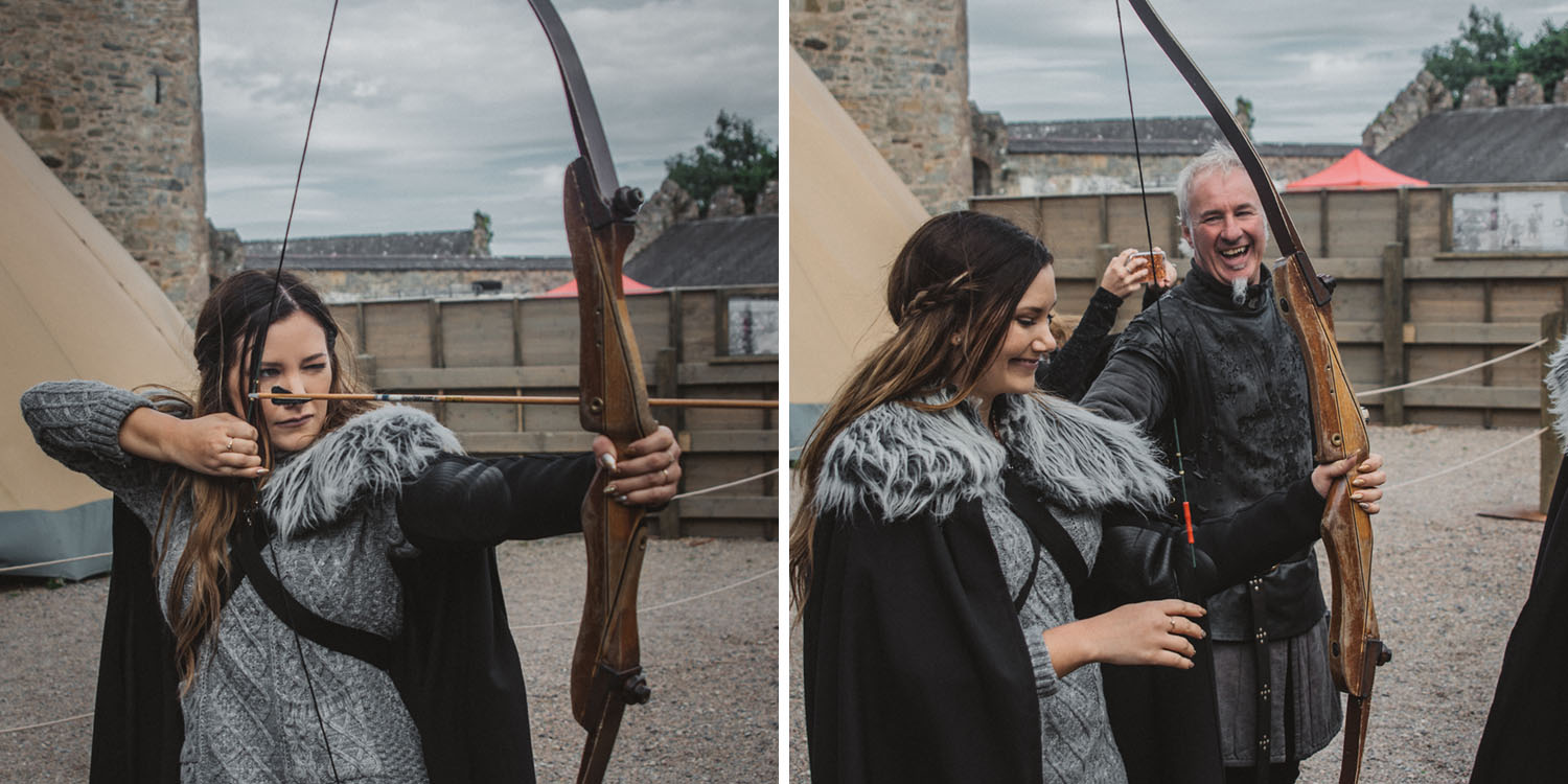 Archery in Winterfell, Castle Ward in Northern Ireland