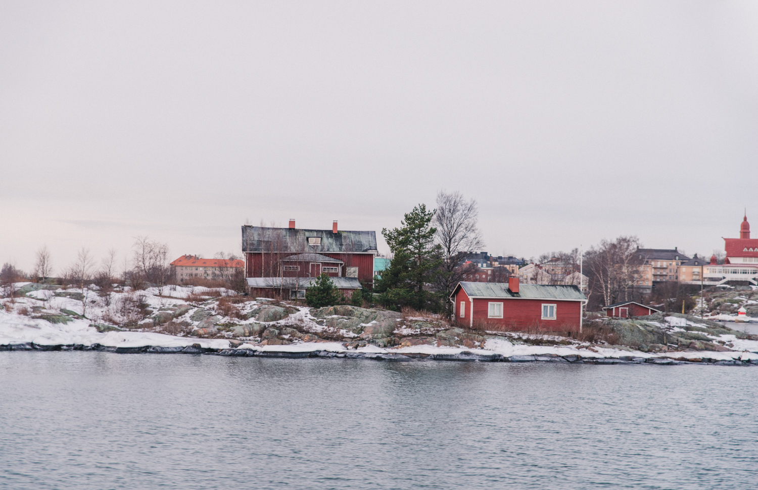 View from Ferry ride to Suomenlinna Sea Fortress