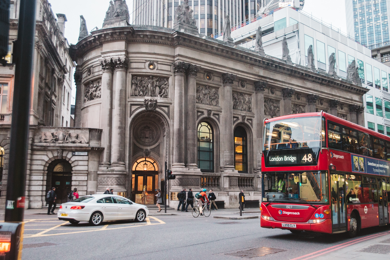 Outside Leadenhall Market in London