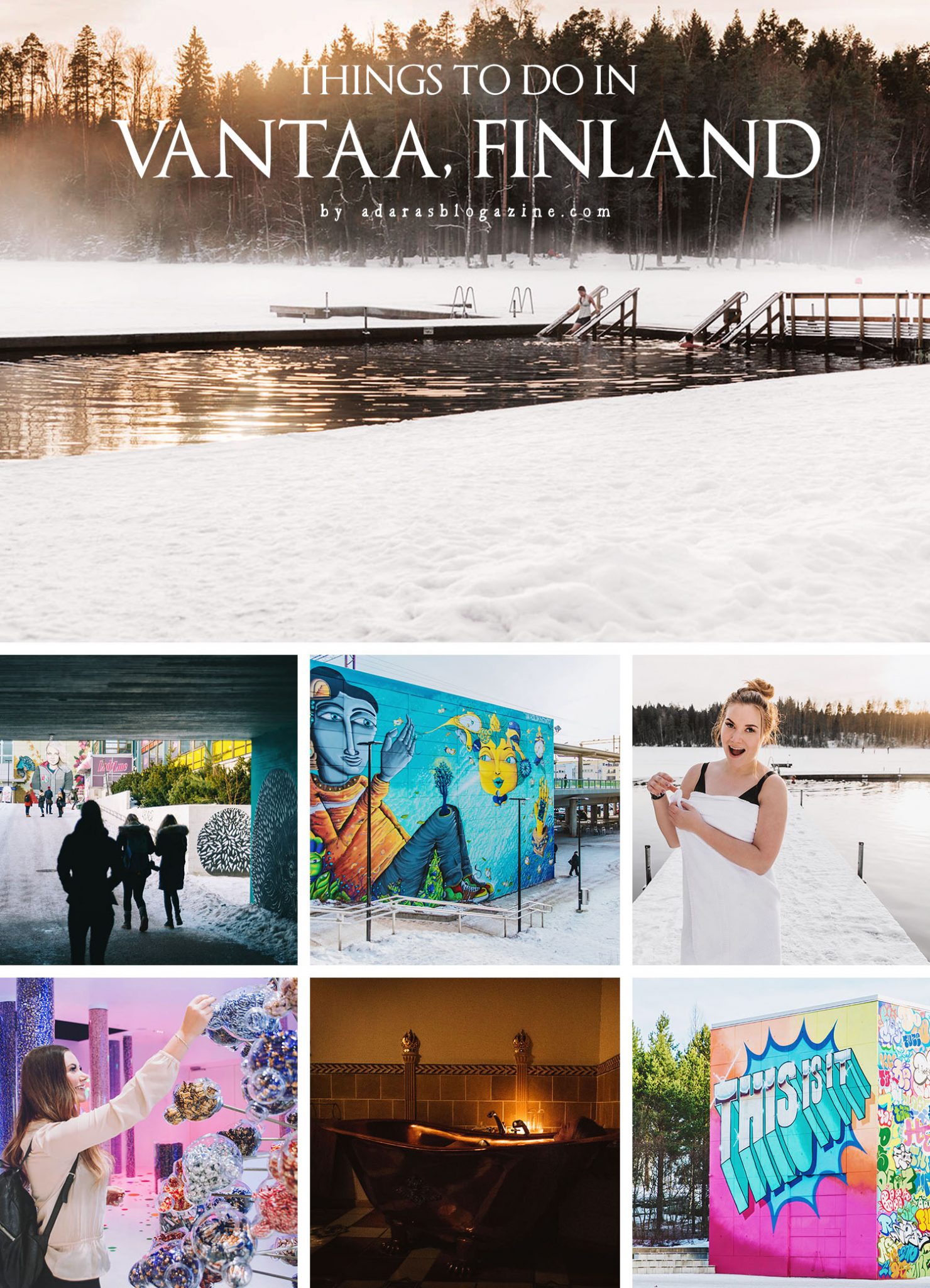 Collage with things to do in Vantaa, Finland