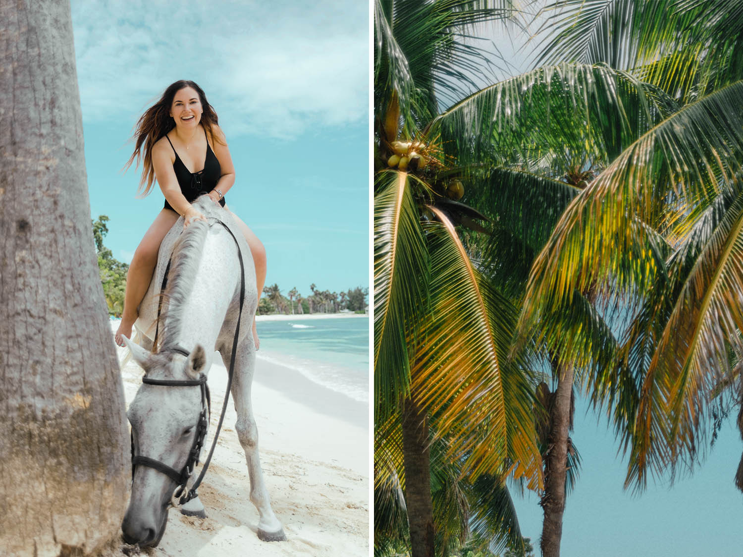 Horse-back riding on the beach at Half Moon Resort, Jamaica