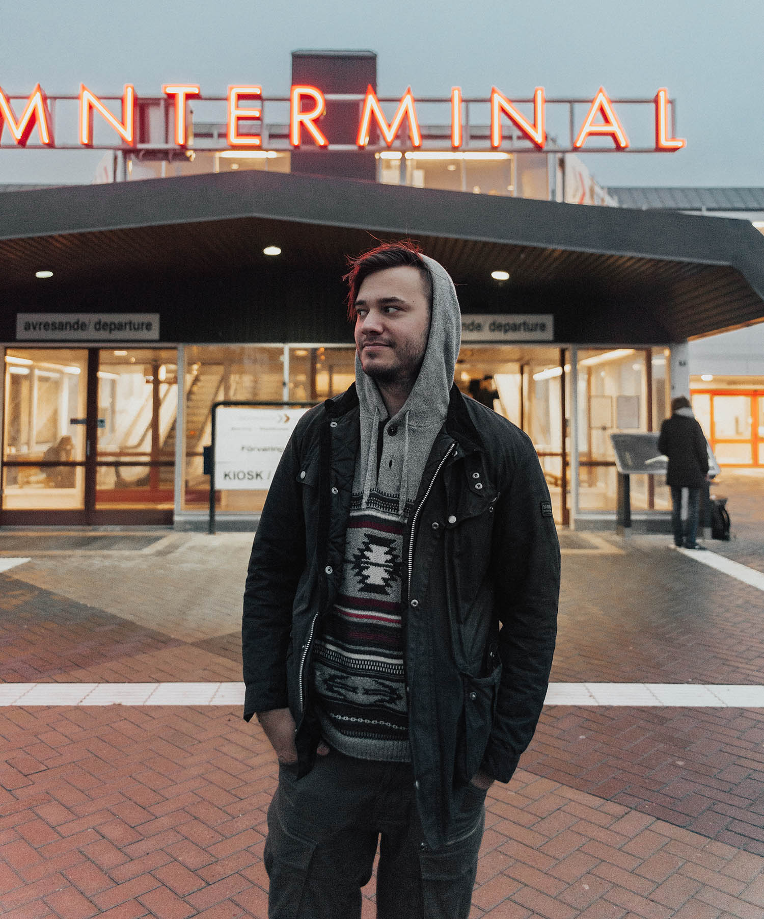 Simon outside Destination Gotland in Visby