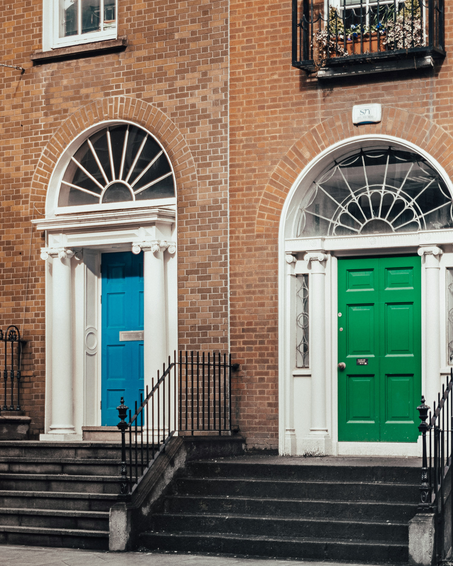 Colorful Doors in Dublin's Georgian Quarter