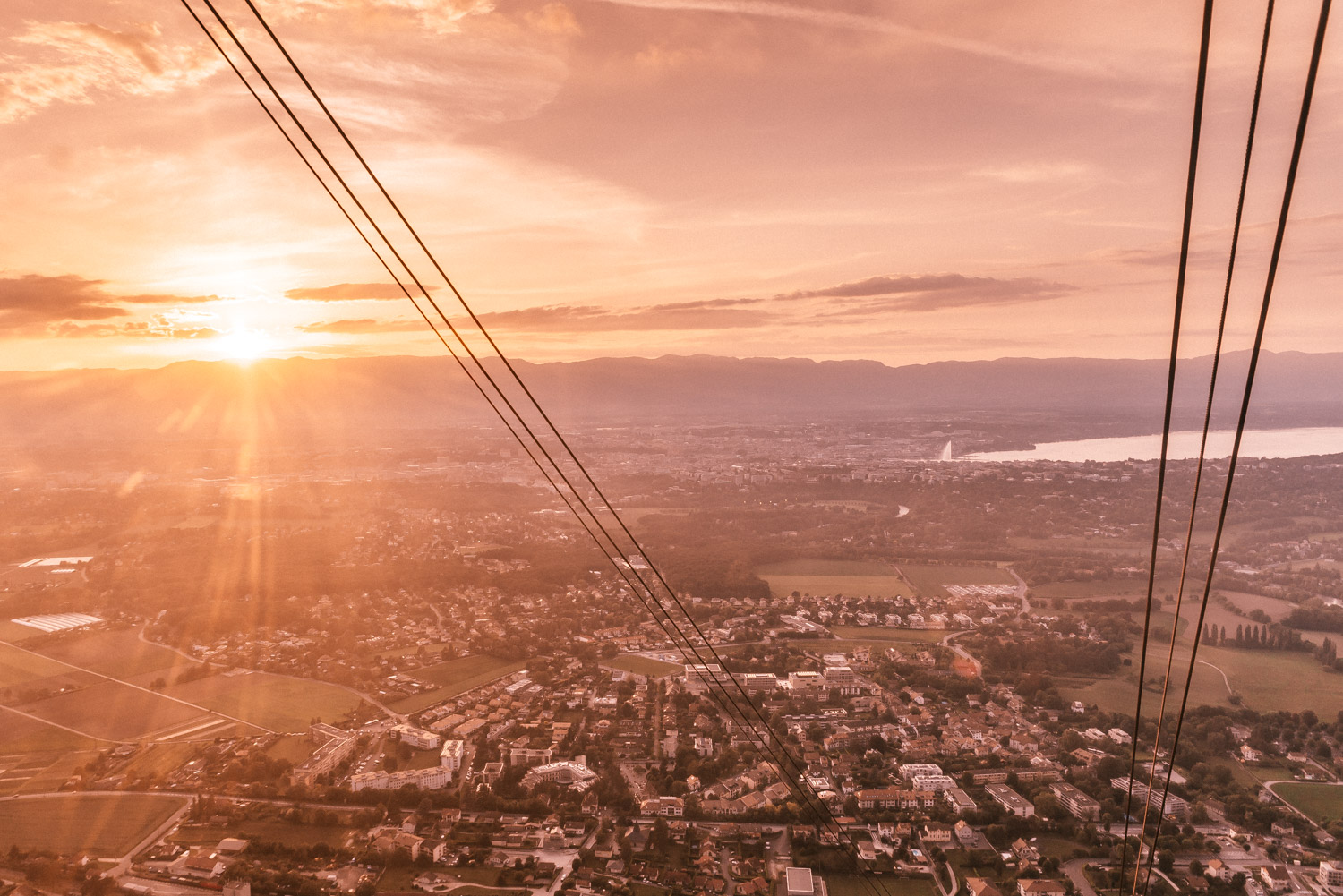 The Mont-Salève Cable Car Sunset