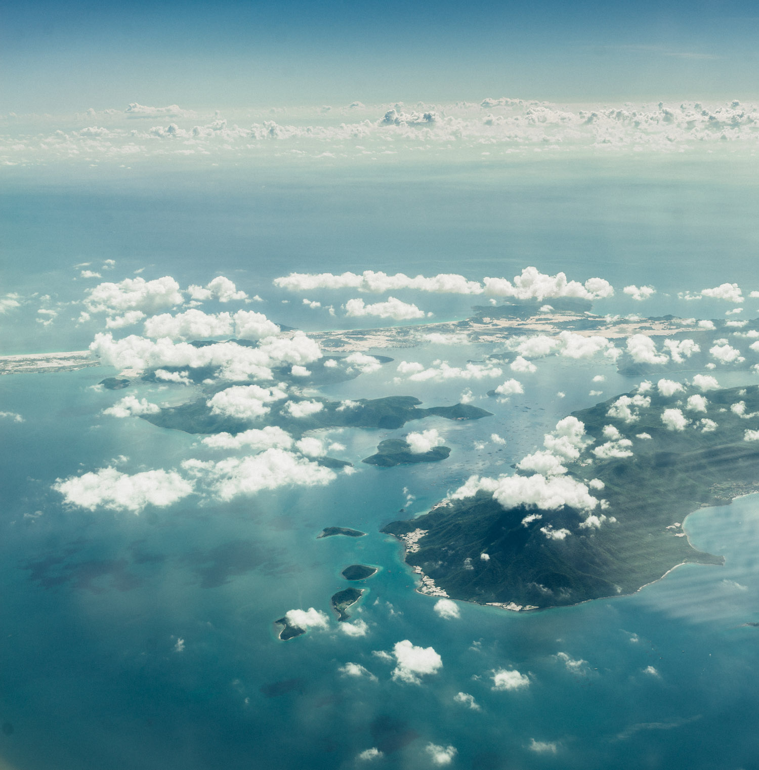 Phu Yen, Vietnam - View from airplane