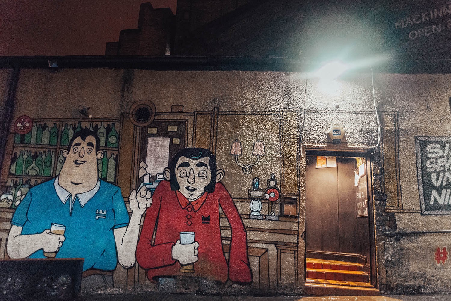 Street Art in Glasgow - by night