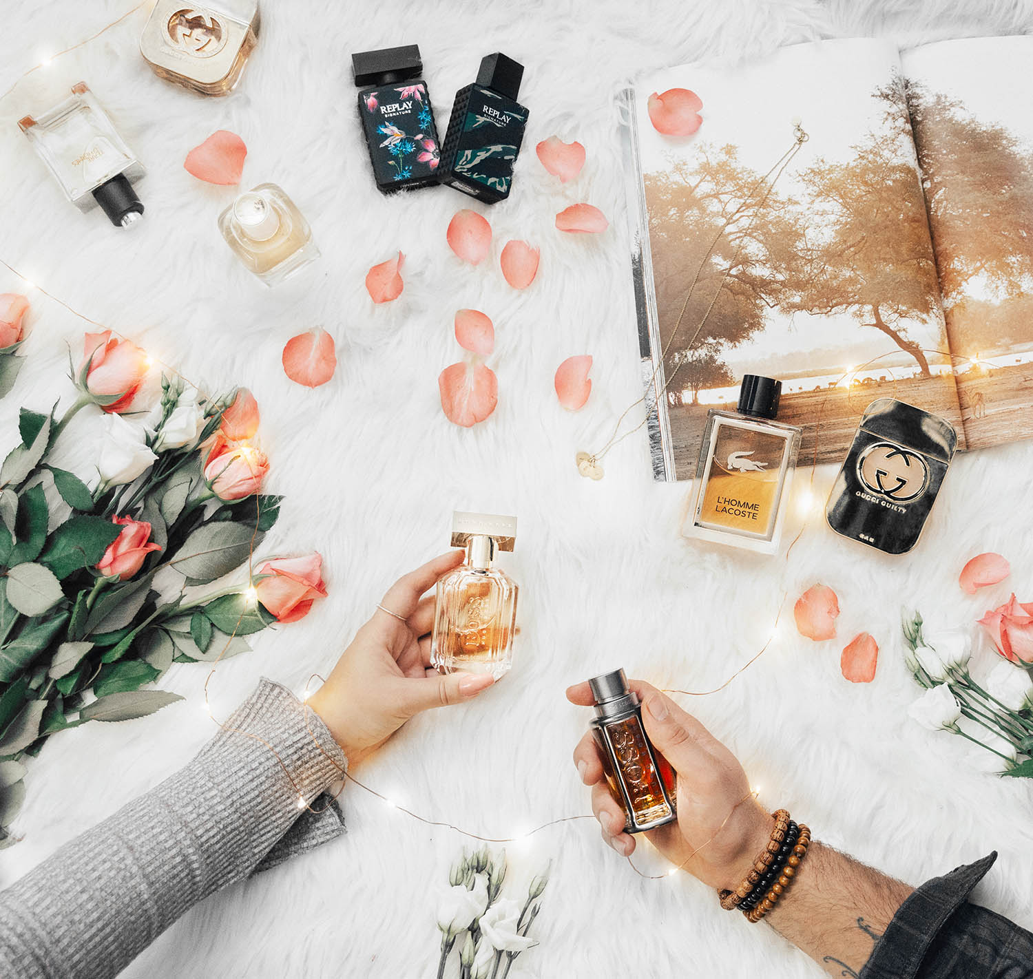 ADARAS Perfume Flatlay: The Best His and Hers Fragrances