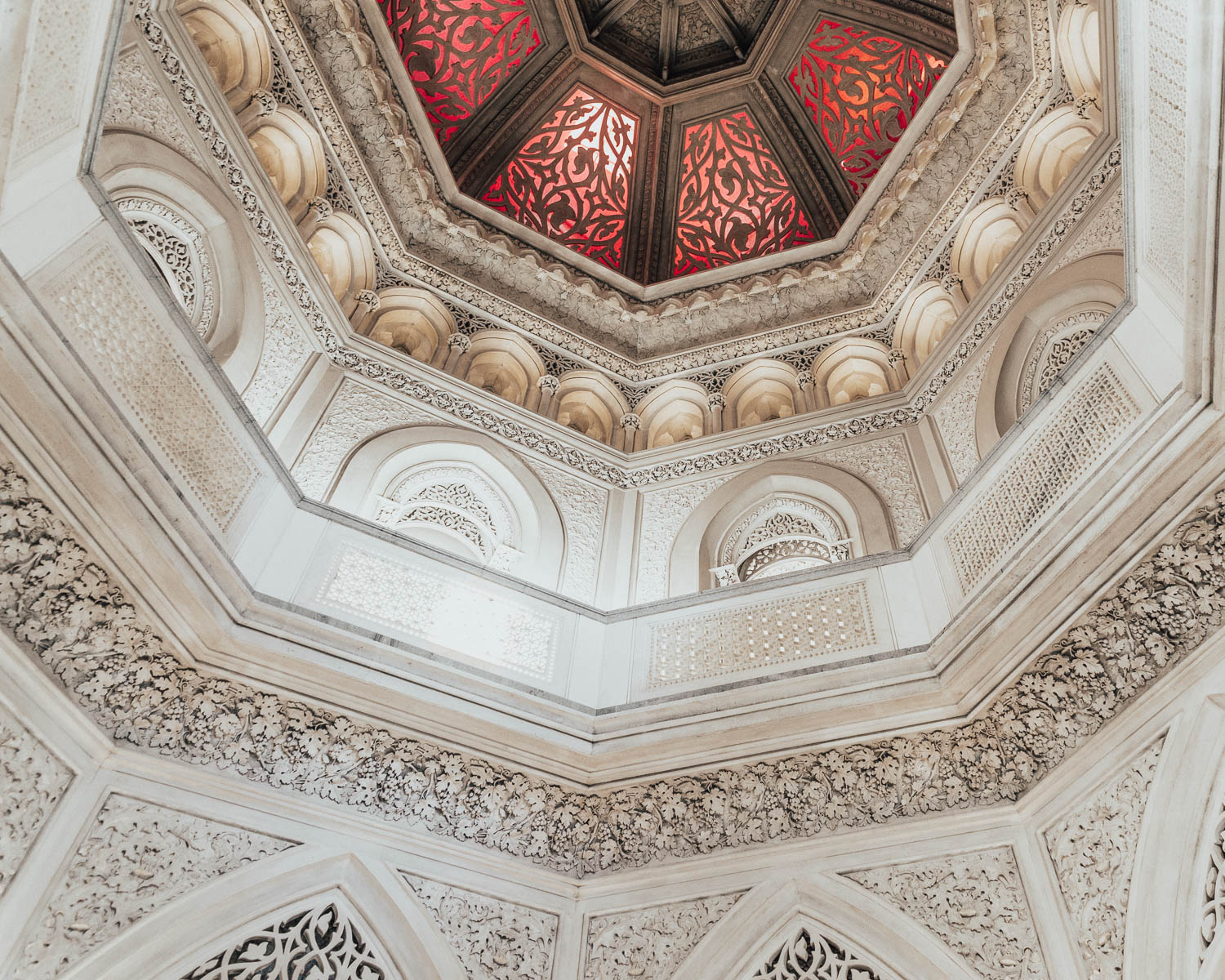 Beautifully detailed roof inside Monserrate Palace