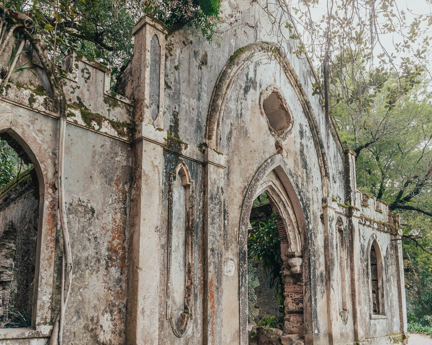 Ruin by Monserrate Palace in Sintra, Portugal