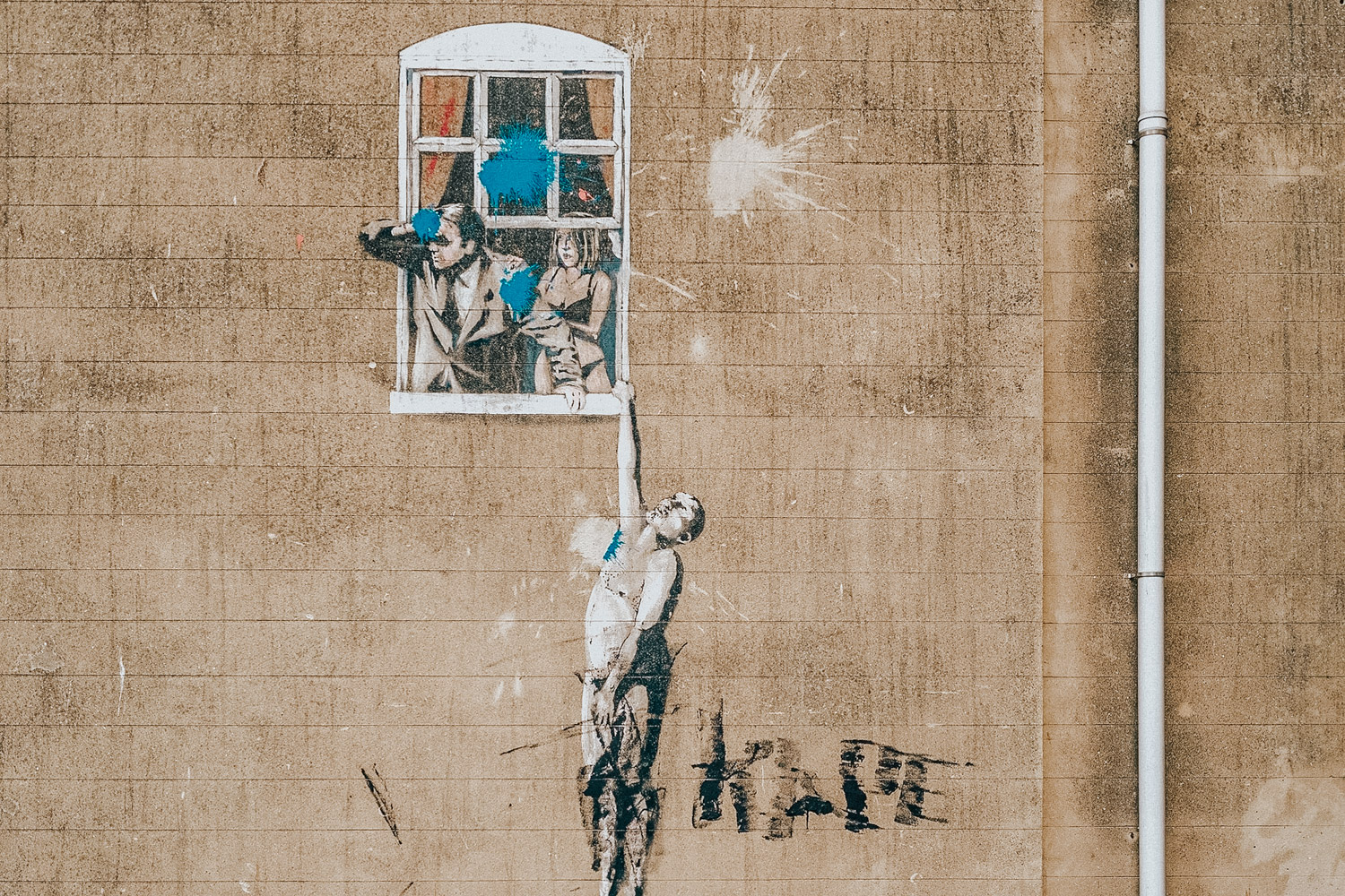 Banksy's Well Hung Lover | Street Art Tour in Bristol