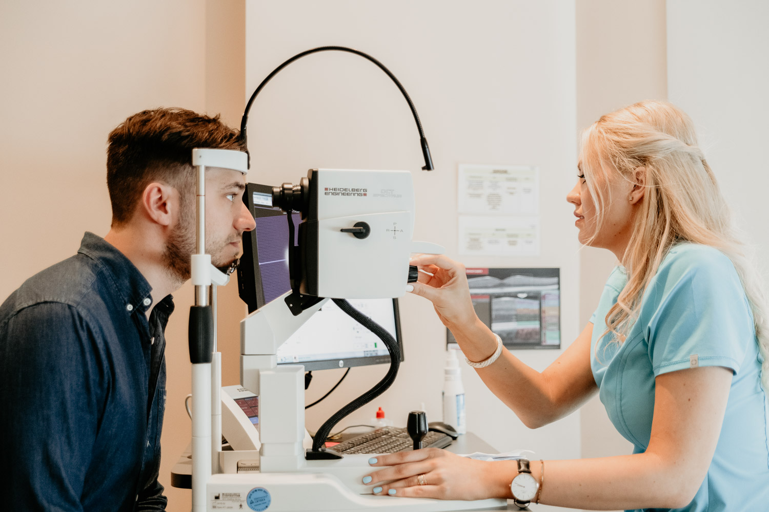 Pre-op ICL exam at Latvian American Eye Center, Riga