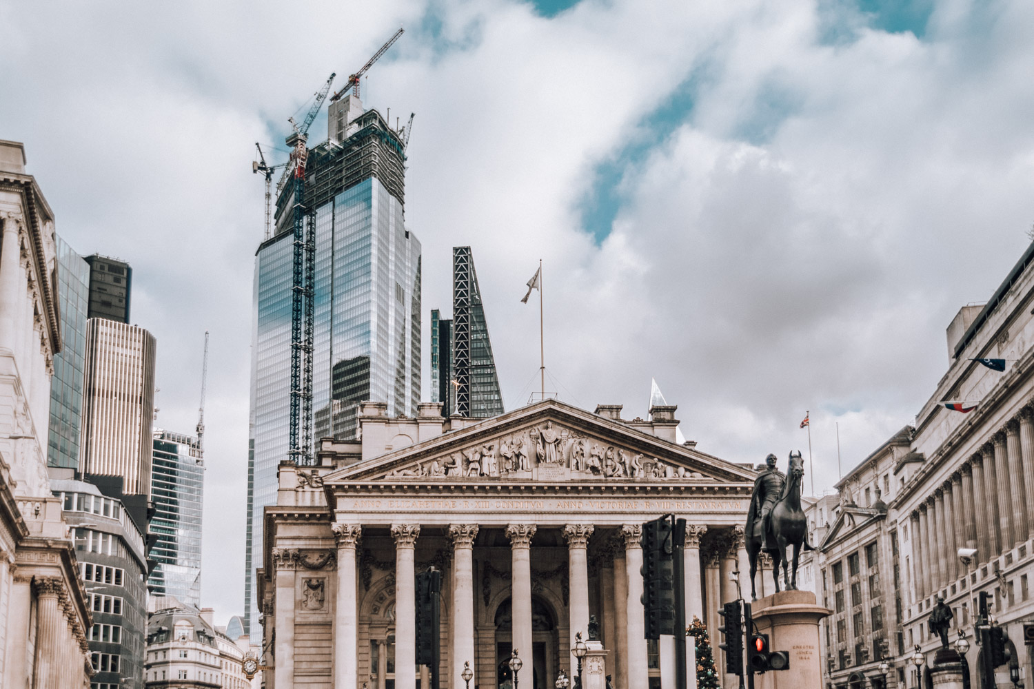 Bank of England and the Royal Exchange, City of London