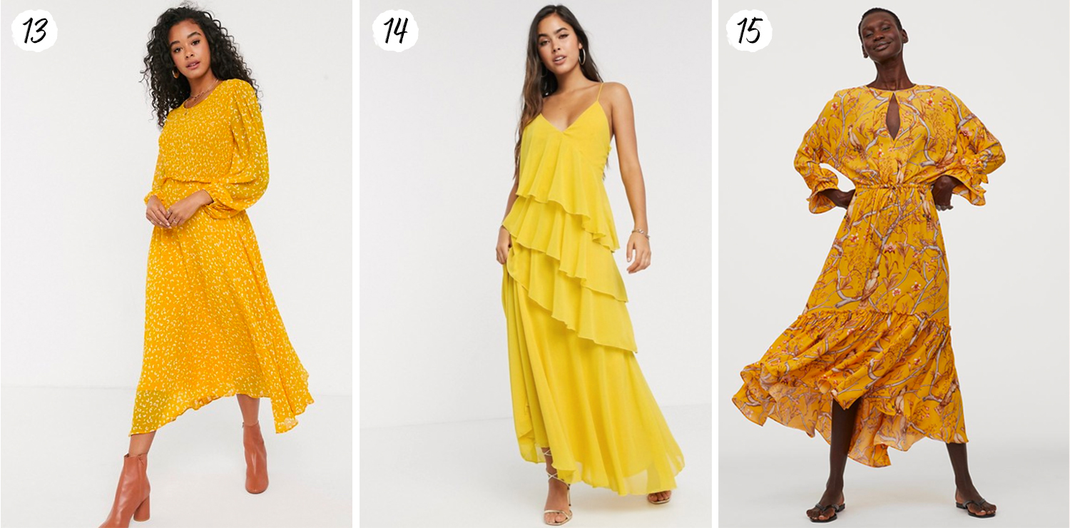 Yellow maxi dresses