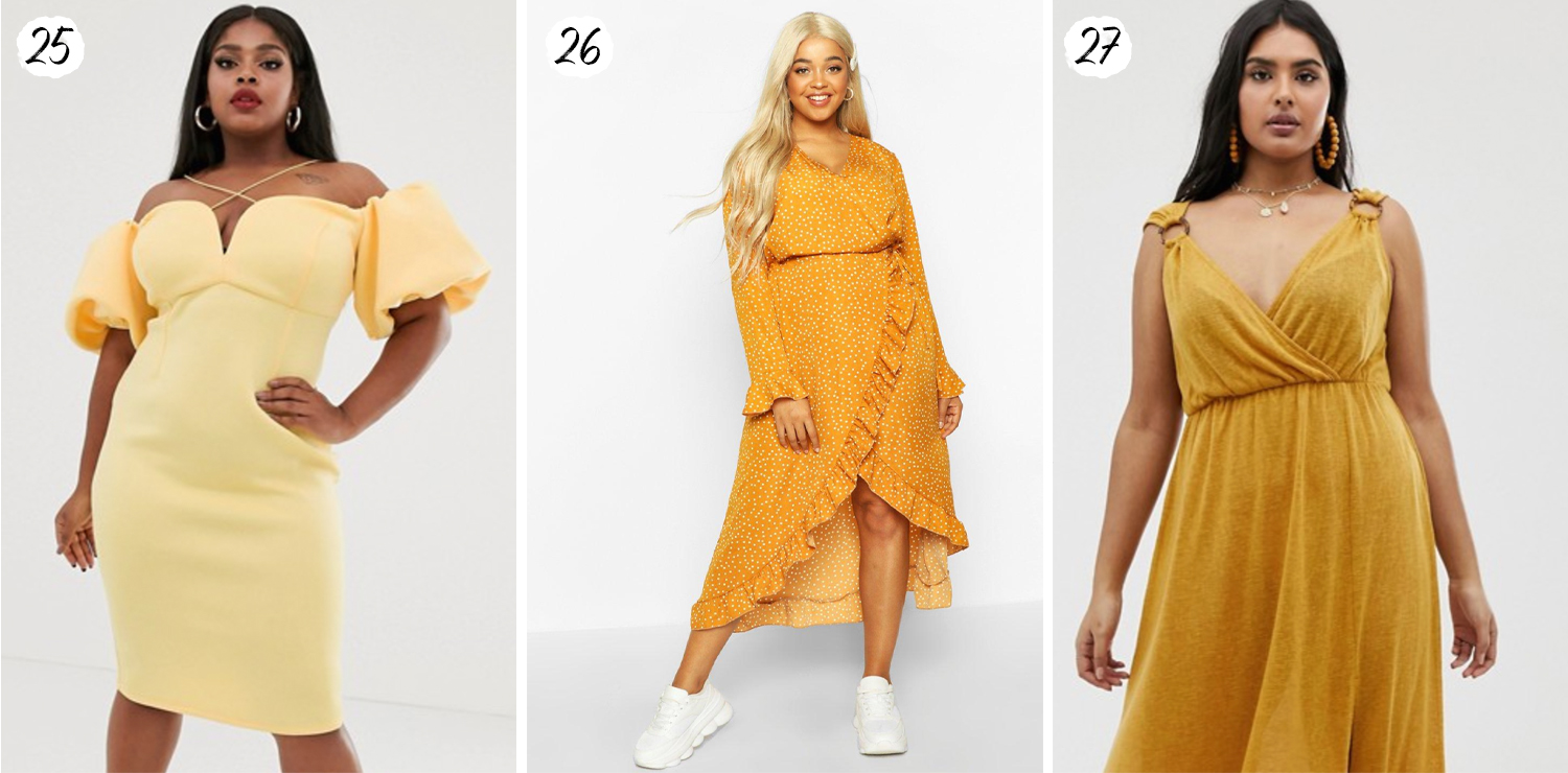 Yellow Plus Size Dresses for Spring/Summer 2020