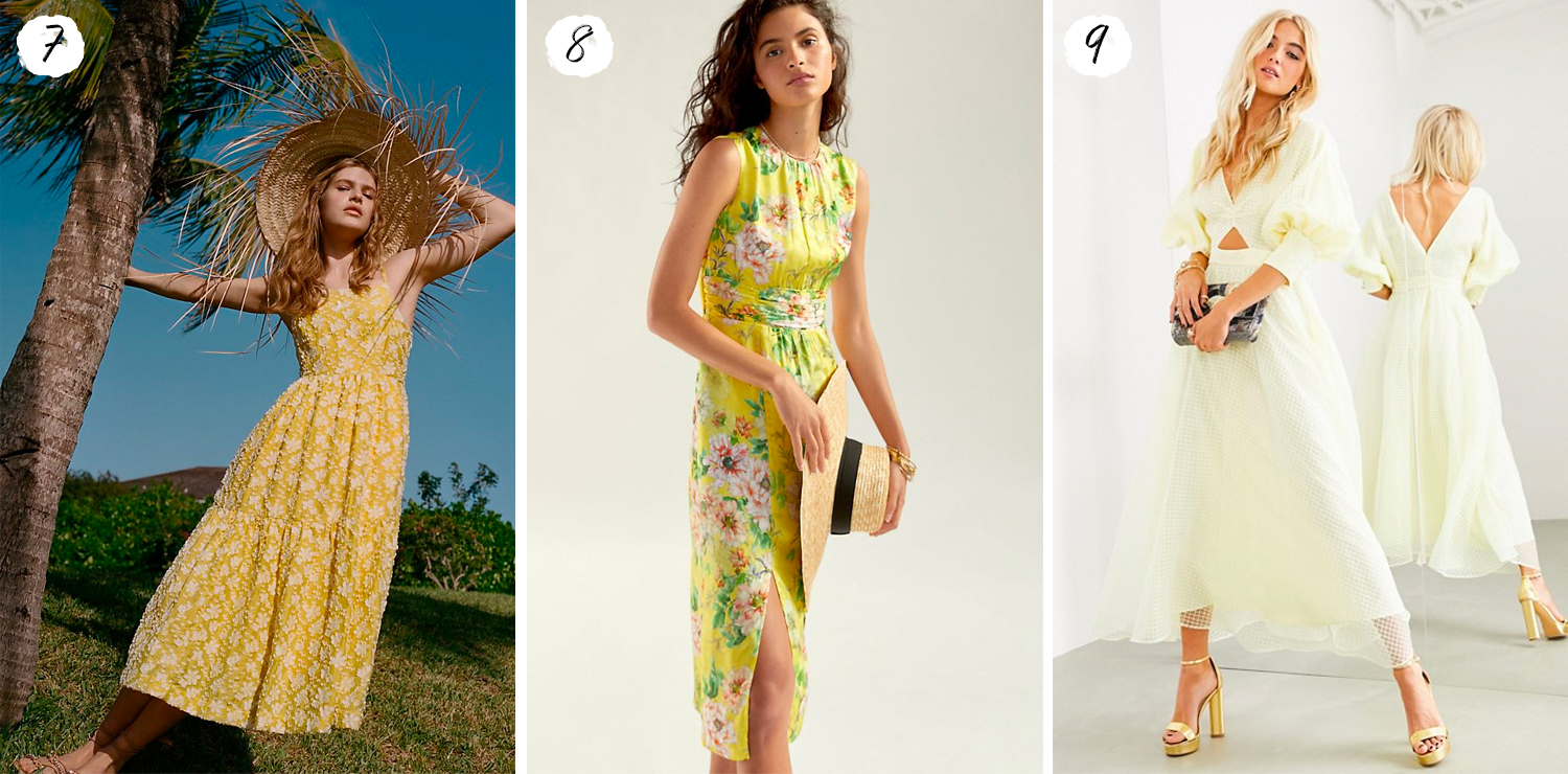 Yellow Midi Dresses