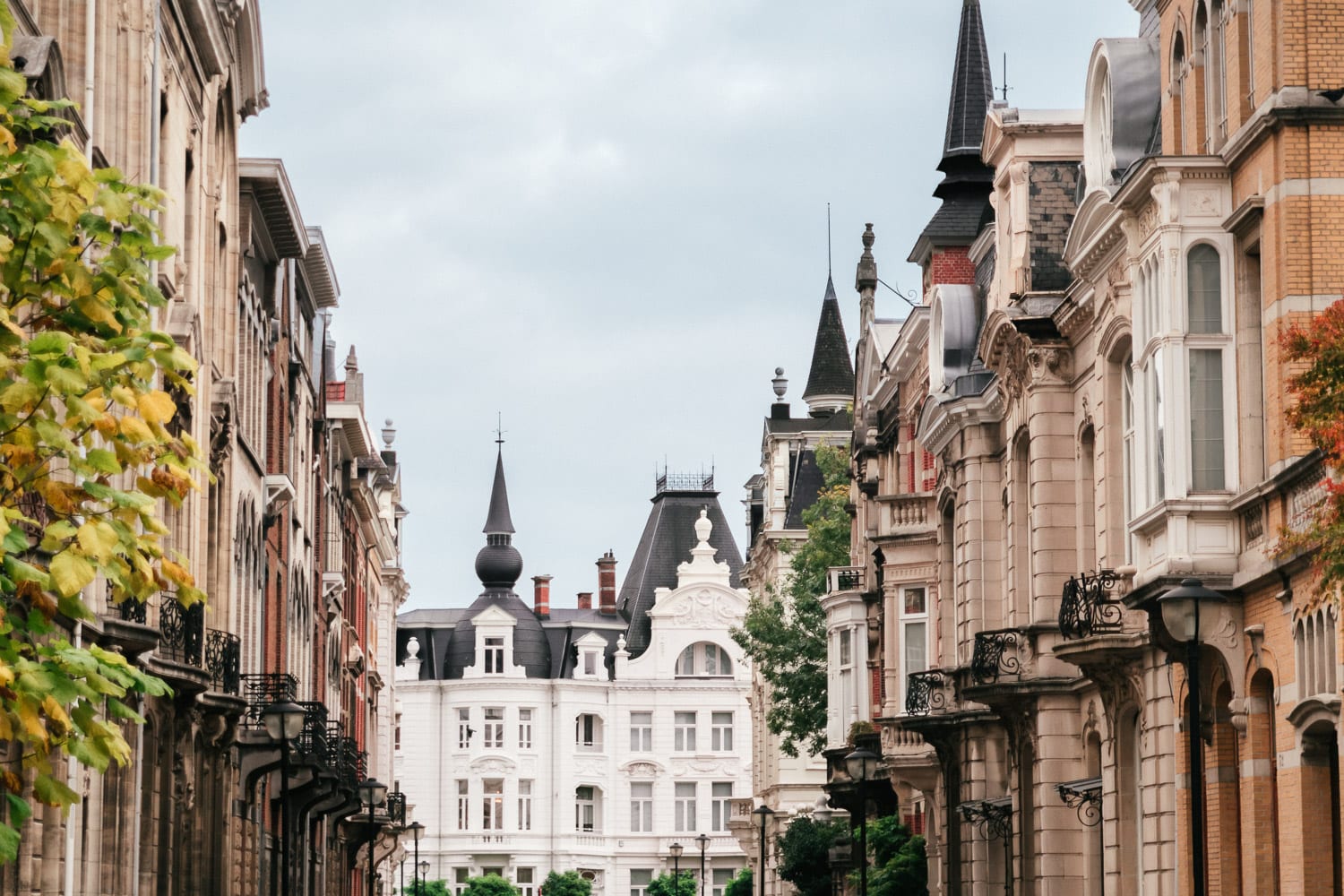 Street in Zurenborg District, Antwerp, Belgium