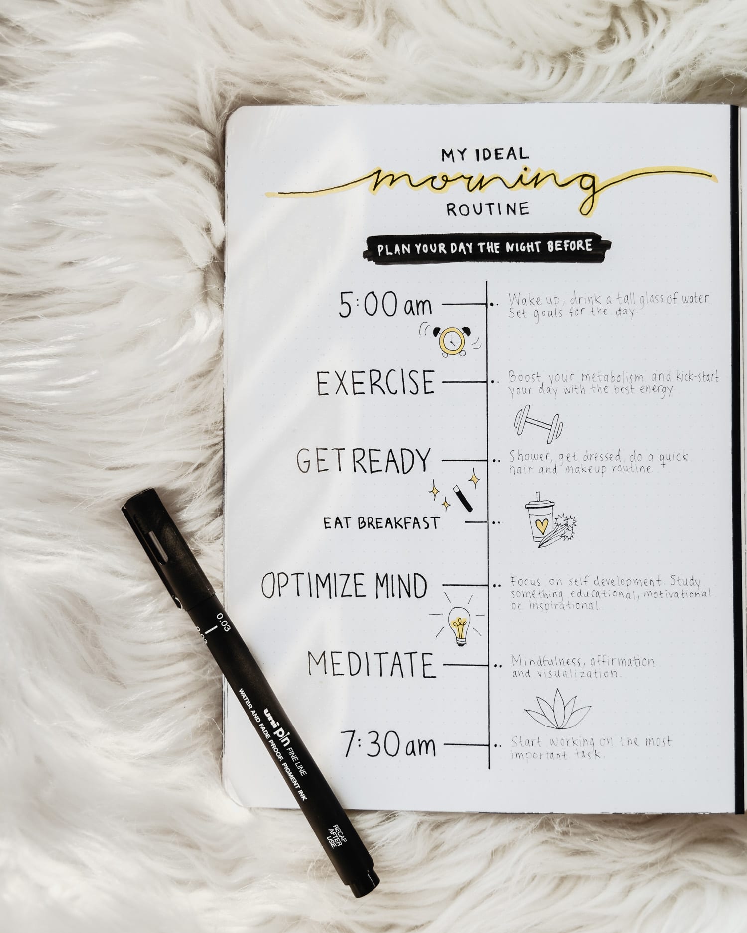 Bullet Journal - My Ideal Morning Routine | Collection Idea