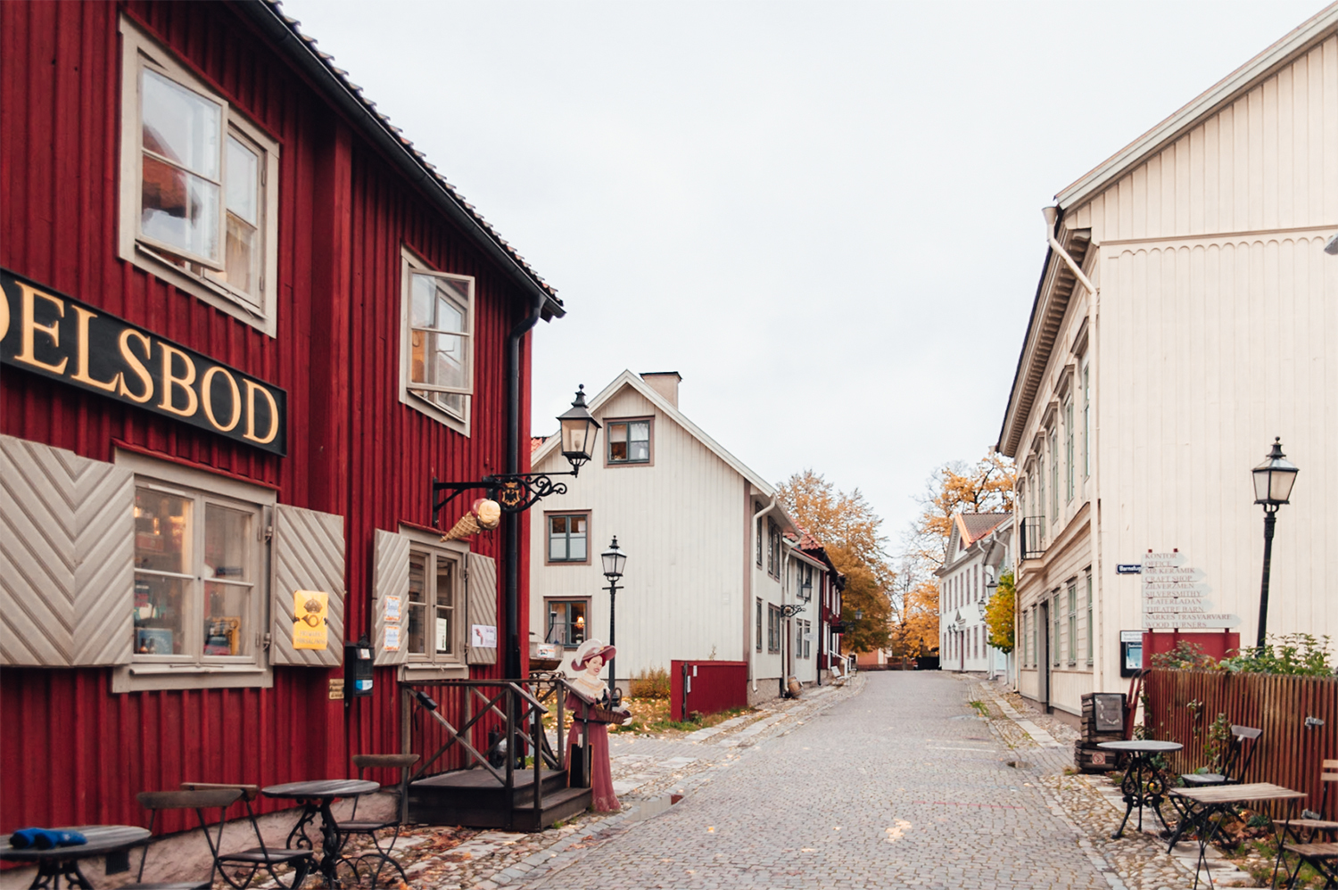 Street in the open-air museum Wadköping, Örebro.