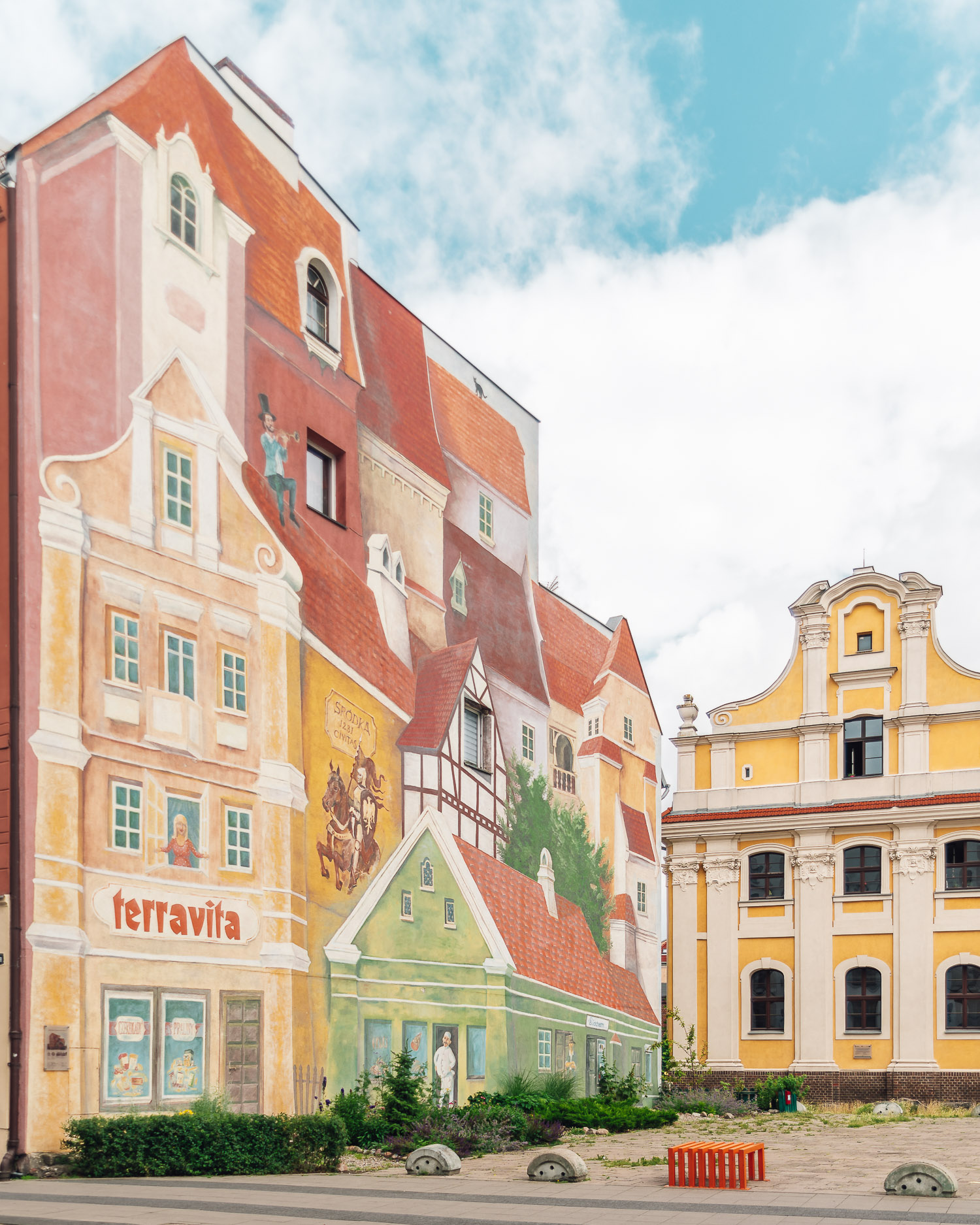 Radosław Barek's 3D mural in Śródka.