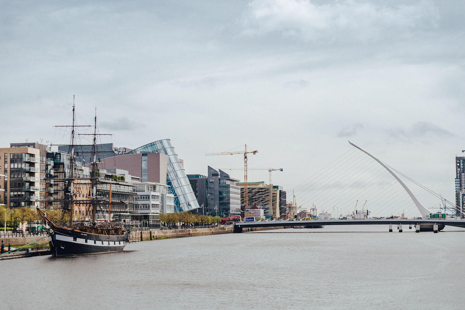 The Samuel Beckett Bridge in Dublin