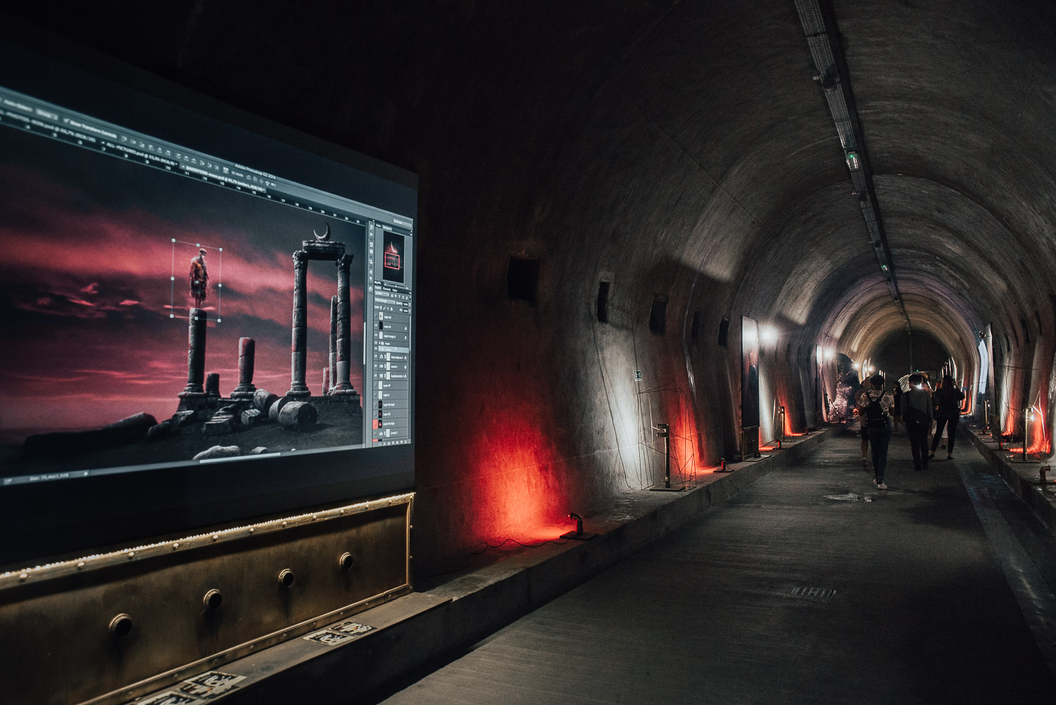 Photoshop Art Installation in Grič Tunnel