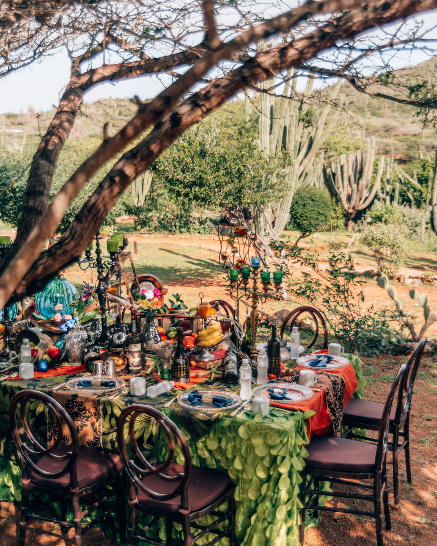 Frukost i Arikok National Park, Aruba, Västindien