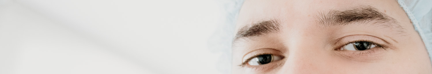 Dilated pupils before vision correction procedure