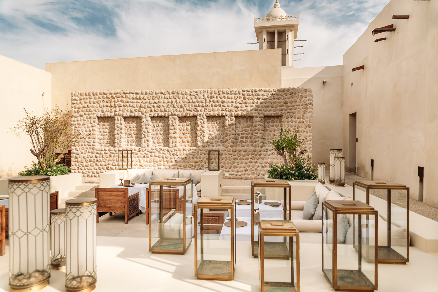The Arabic Restaurant's outdoor dining area at Al Bait Sharjah