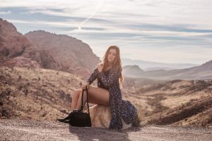Boho Outfit in Red Rock Canyon Sunrise