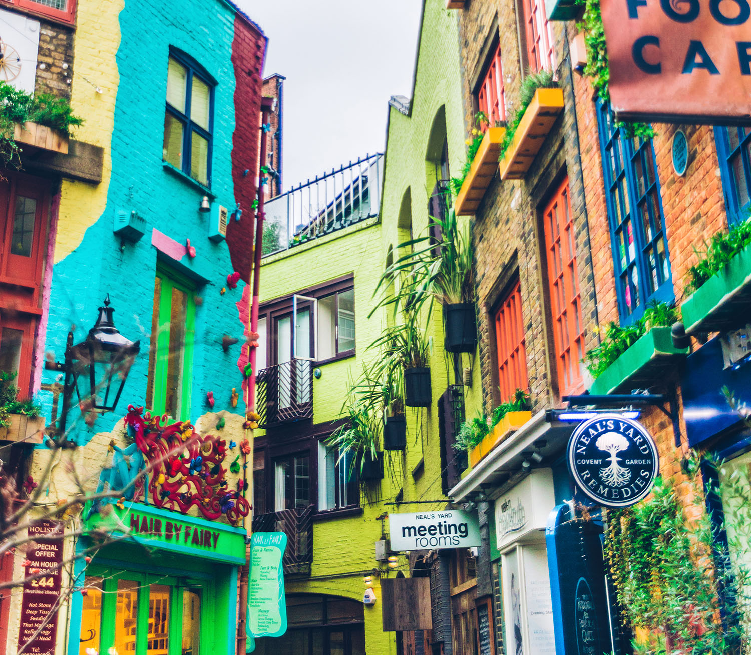 The Colorful Neal's Yard in Covent Garden, London