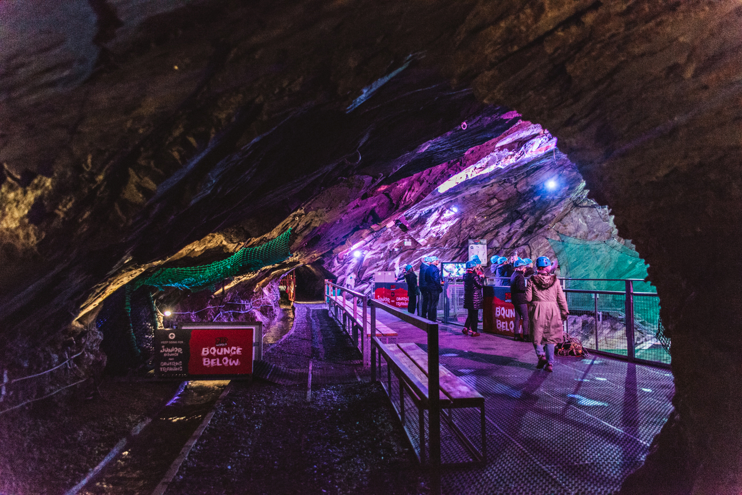 Bounce Below Experience - Underground Trampolines in North Wales