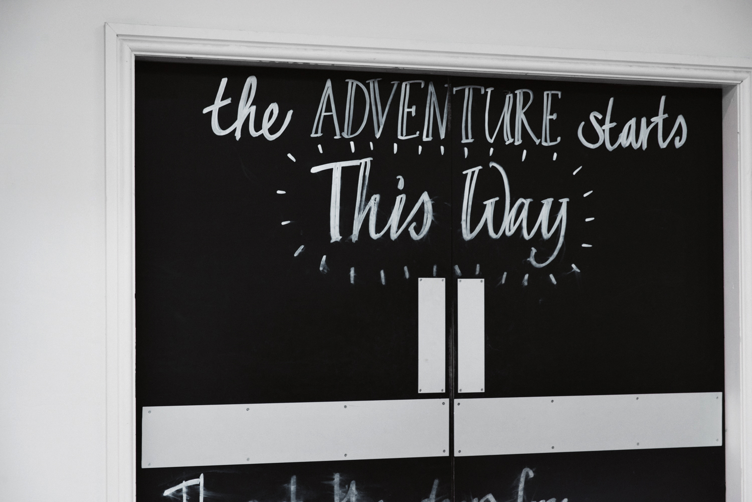 "The adventure starts this way" - at Bounce Below