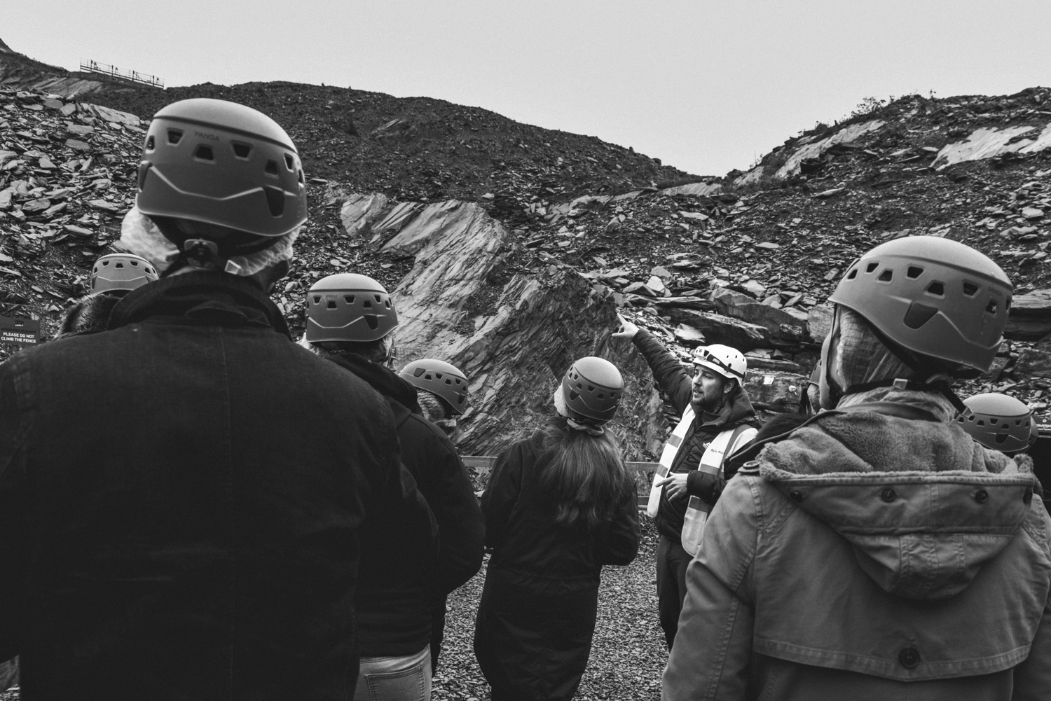 Guide at Llechwedd Slate Caverns in Blaenau Ffestiniog, North Wales