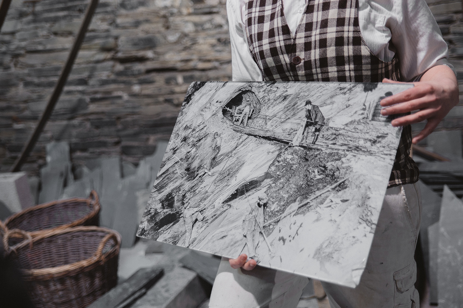 History of mine workers - Llechwedd Slate Caverns in Wales