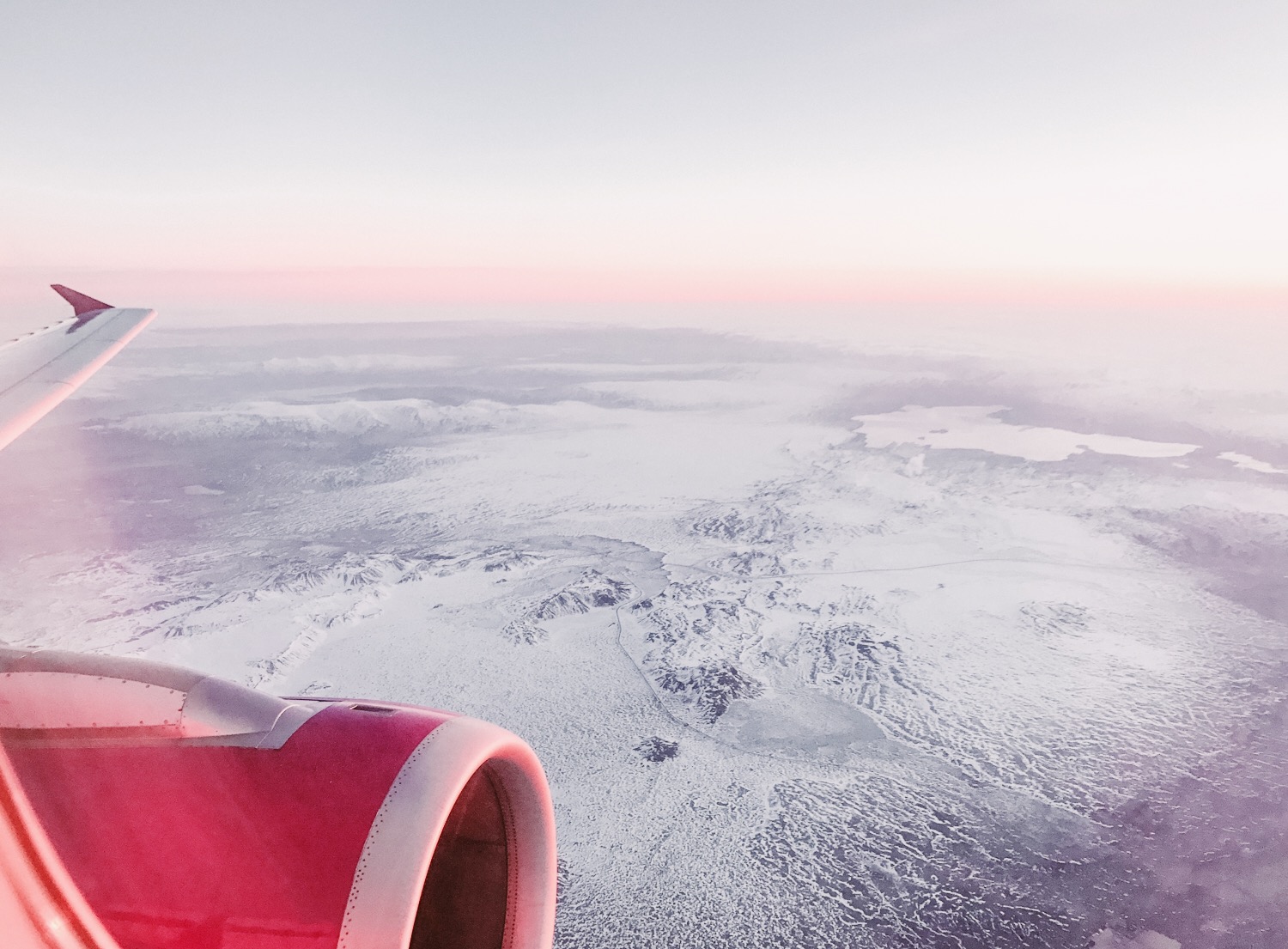 Wow Air Flyg till Island - Iceland from above