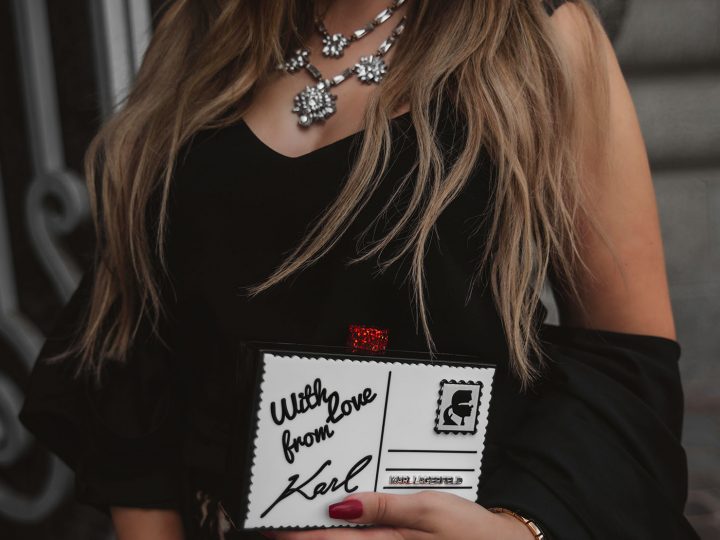 "With Love From" Karl Lagerfeldt Clutch