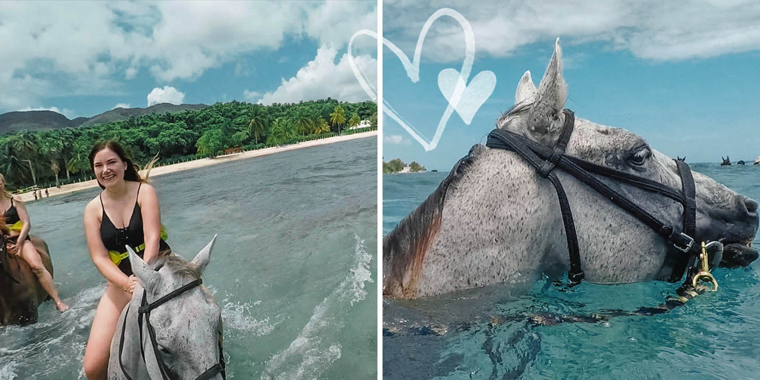 Swimming with horses in Caribbean Sea - GoPro Hero 6 Photo