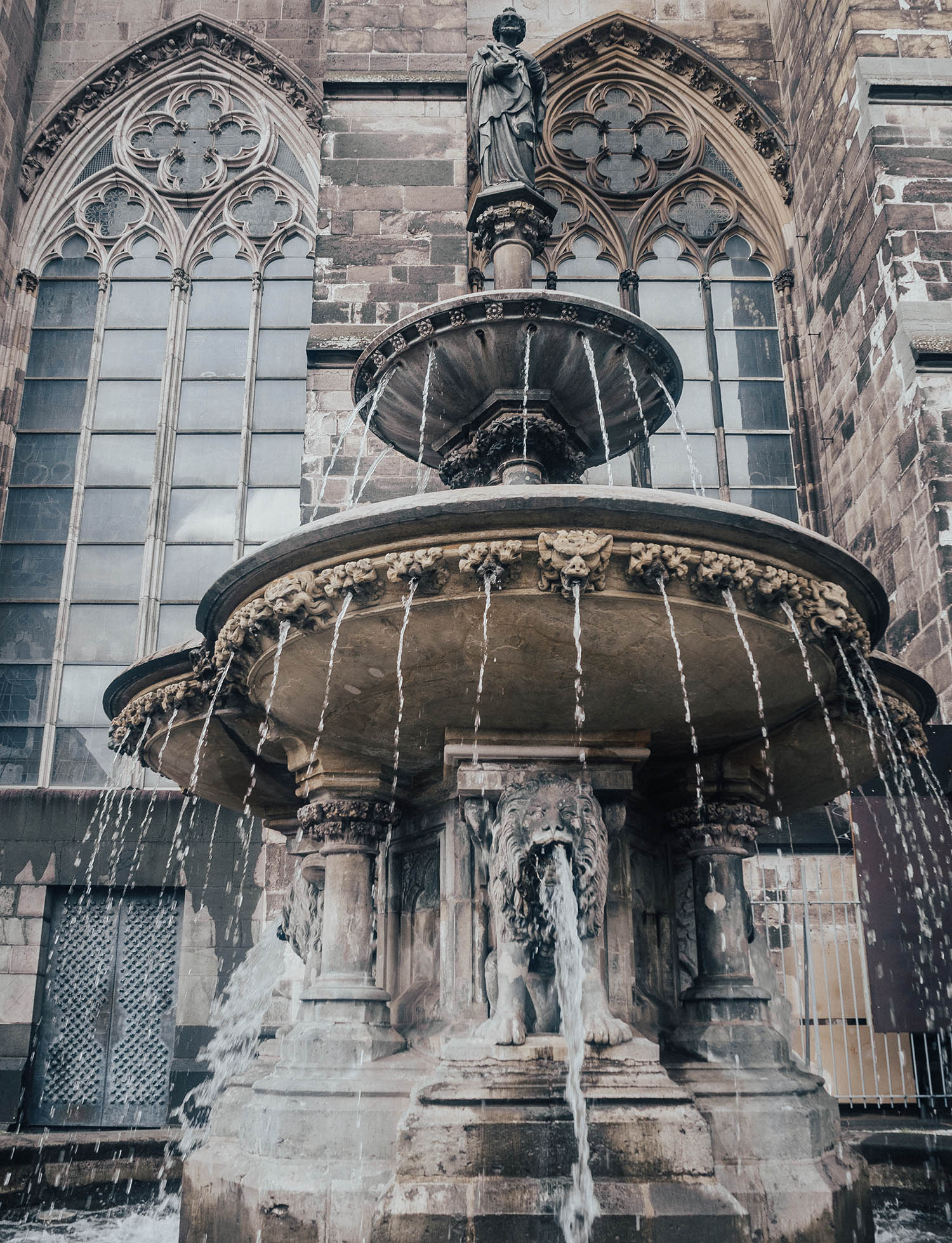 Fountain outside Cologne Cathedral
