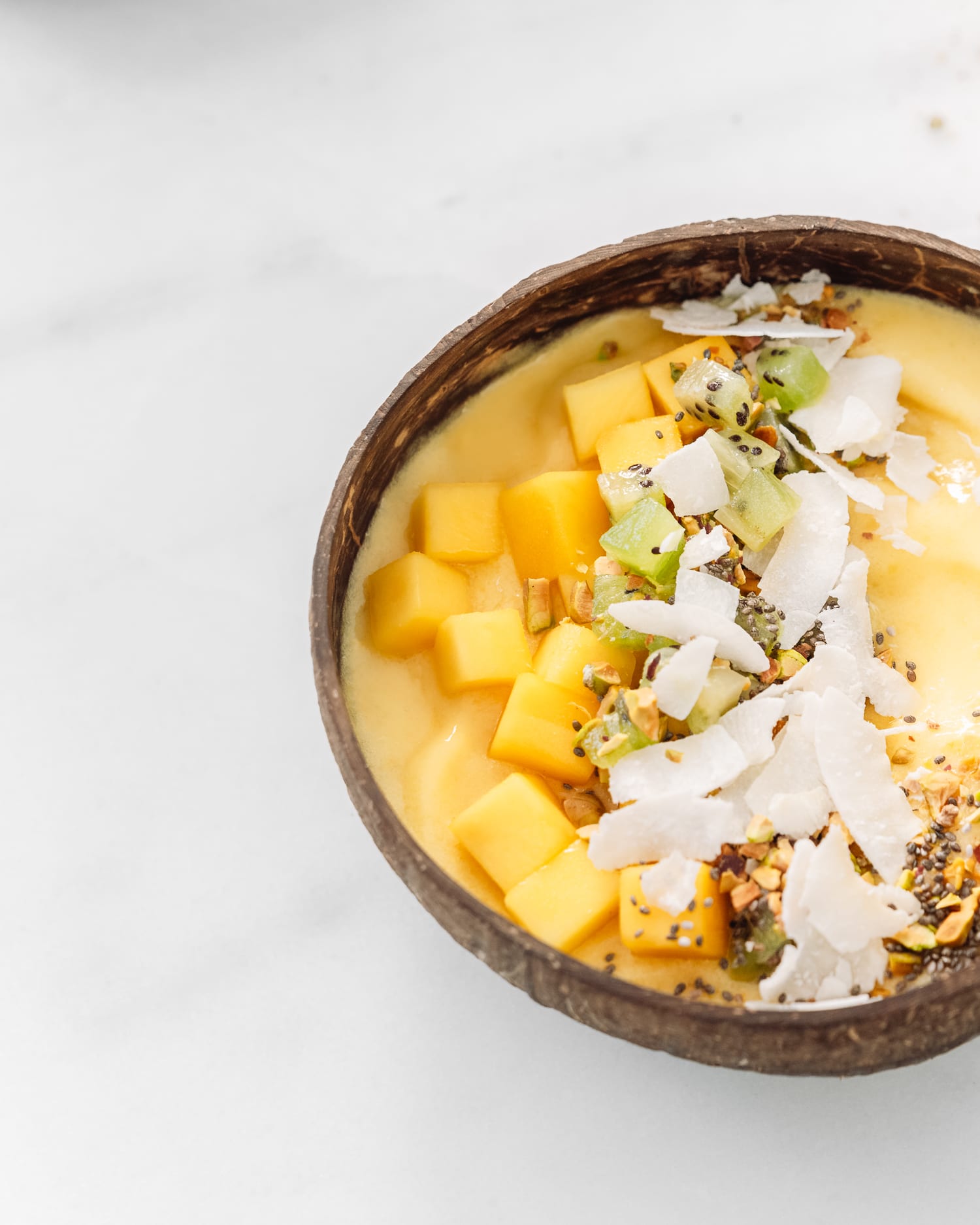 Tropical Smoothie Bowl with Pineapple, Mango & Coconut • ADARAS