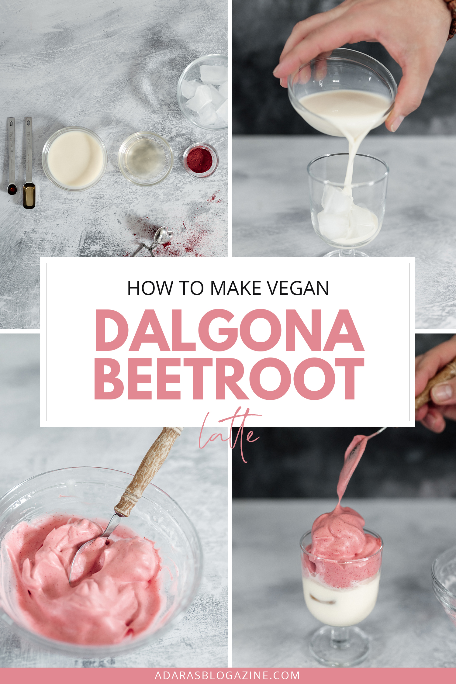 How to Make Vegan Dalgona Beetroot Latte